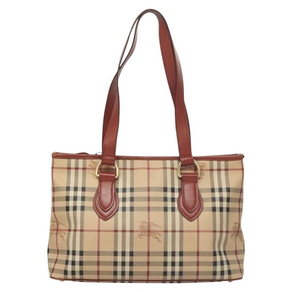 Burberry Nova Check Beige Canvas Tote Bag (Pre-Owned) - Picture 1 of 16